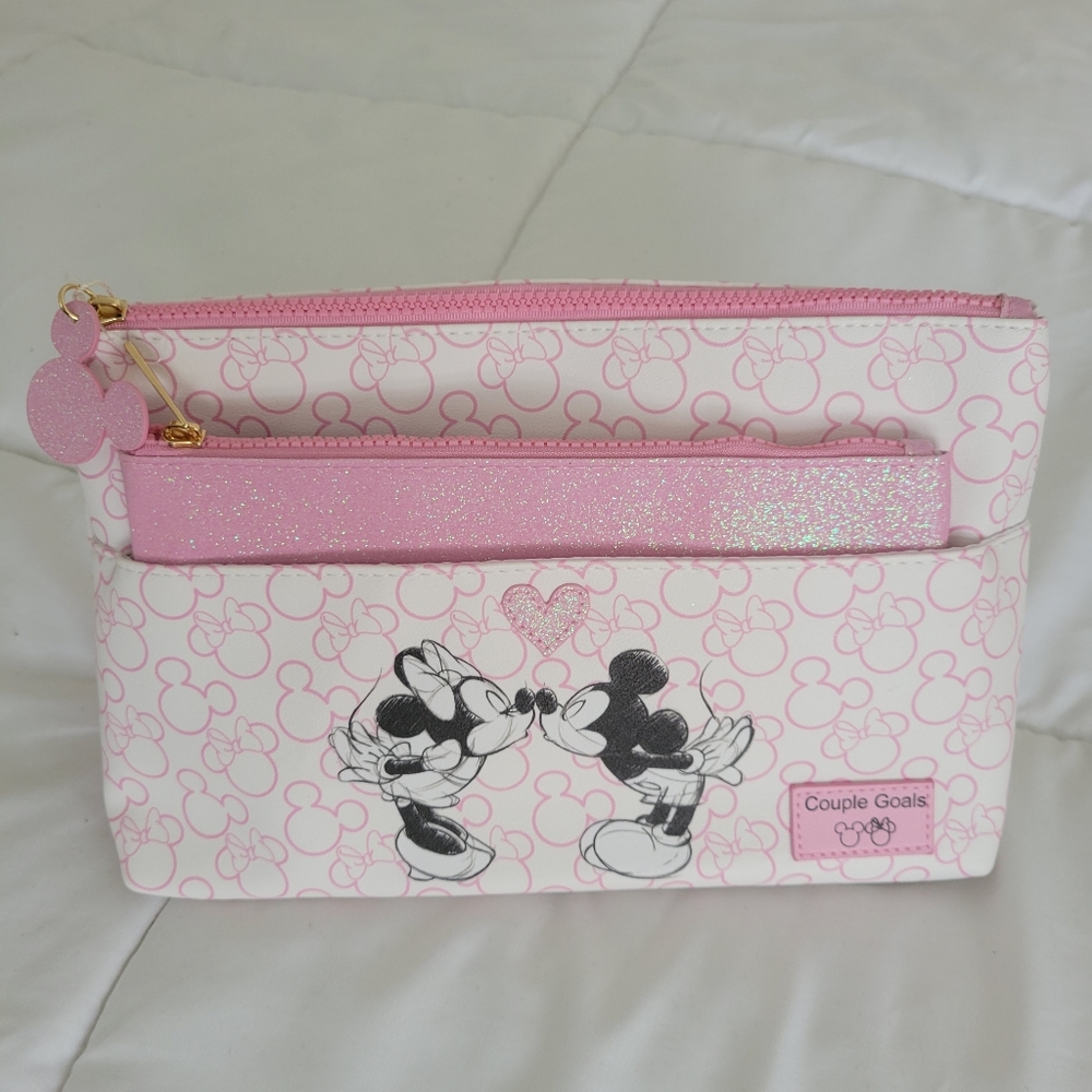 Disney's Mickey and Minnie Mouse Pink Cosmetic Bag
